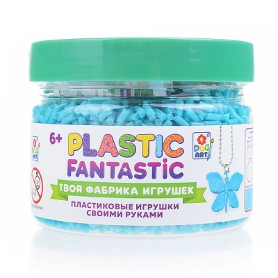 Гранулированный пластик 95 г Plastic Fantastic голубой с аксес. в баночке 5,7хD7 см